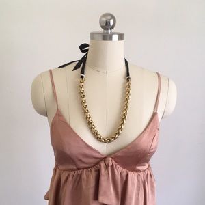 J crew Gold Necklace with Bow NWOT